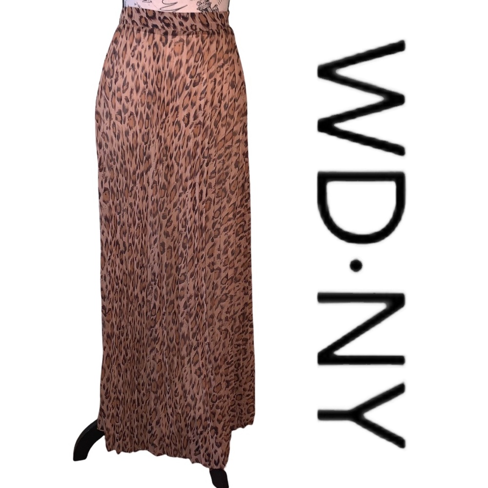 WD•NY Leopard Print Maxi Skirt Size XL